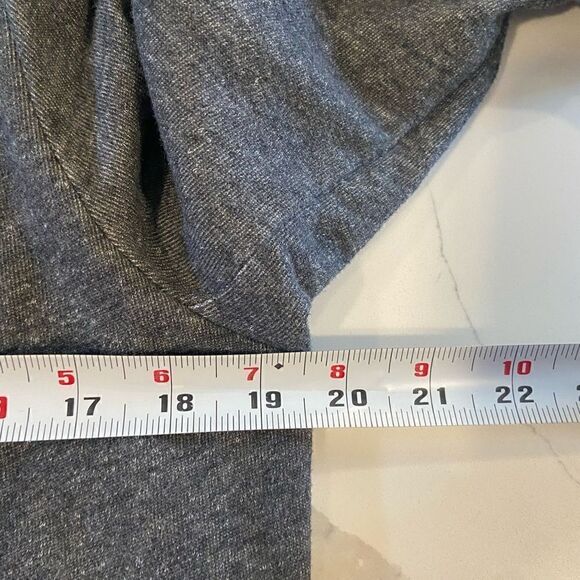 Garnet Hill Open Front cardigan Size S French Terry Gray Collarless Jacket - Picture 7 of 8